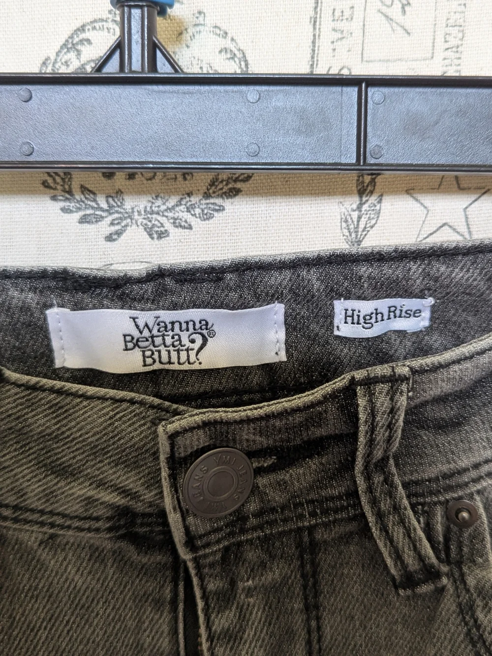 Charcoal Gray Vintage Wash High-Rise Skinny Jeans 30 X 38